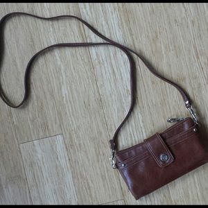 Faux leather small cross body